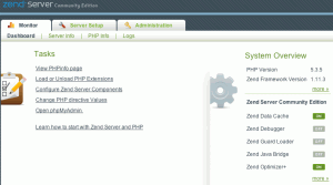 Zend Server CE Web-Interface